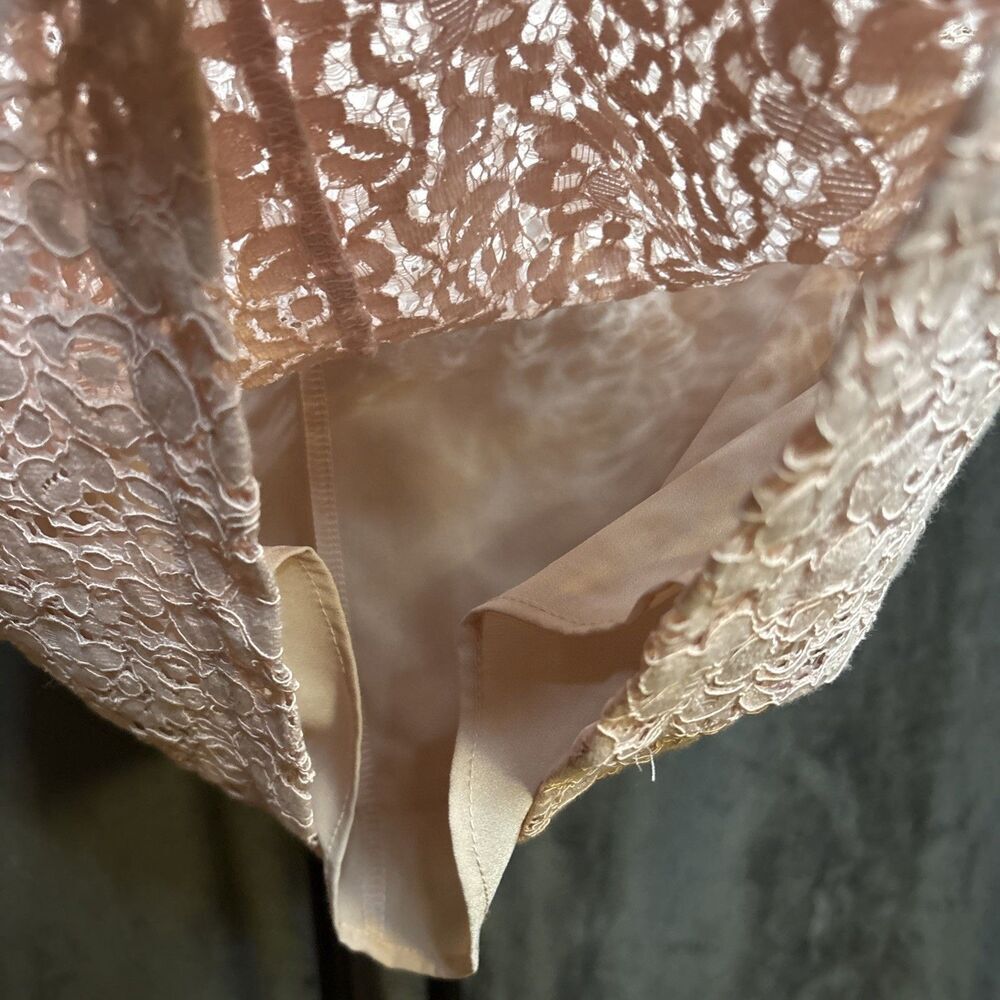 NWT ZARA PALE PINK EYELET LACE CAP SLEEVE SHIFT DRESS size XS - Picture 7 of 10